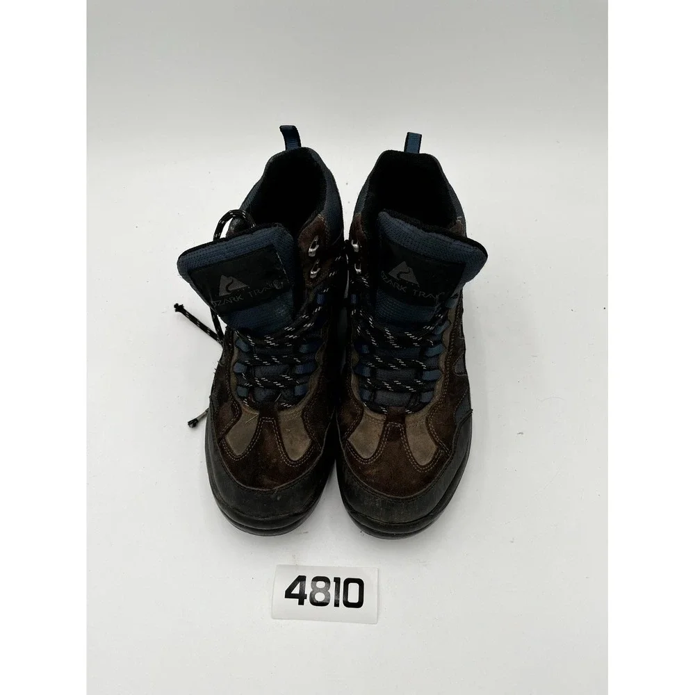 Ozark Trail‎ Peyton WW Mens 8.5 Hiking Boots Brown Blue Leather Waterproof Boots